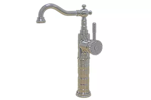 Смеситель для раковины ZorG Antic A 114U-SL LONG серебро