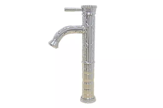 Смеситель для раковины ZorG Antic A 115U-SL LONG серебро