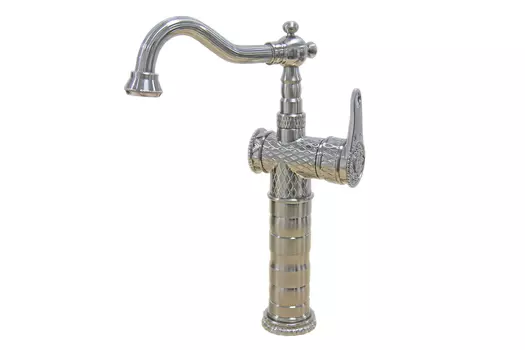 Смеситель для раковины ZorG Antic A 413U-SL LONG серебро