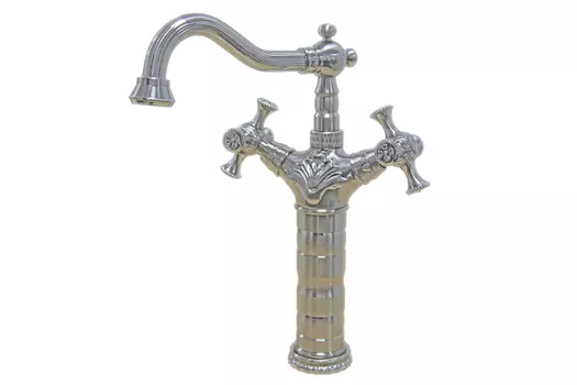 Смеситель для раковины ZorG Antic A 7009U-SL LONG серебро