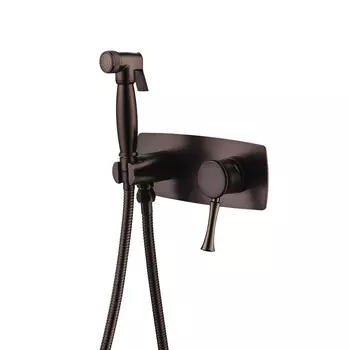 Гигиенический душ со смесителем Lemark Peretto LM6319RB черный кофе