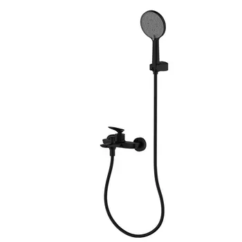 Смеситель для ванны AQUAme Como AQM6512MB с душевой лейкой, черный матовый