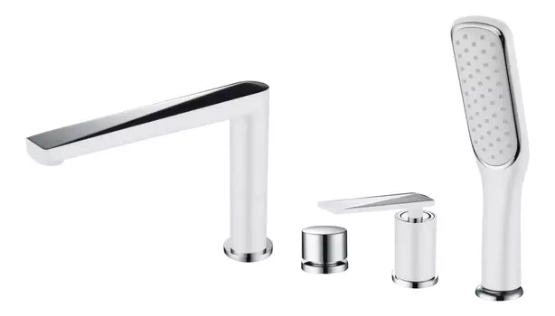 Смеситель для ванны Boheme Venturo 370-W хром, белый