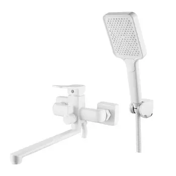 Смеситель для ванны c душем Shevanik S9902C белый