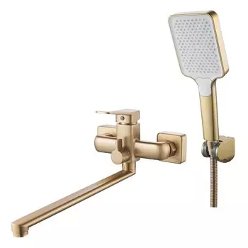Смеситель для ванны c душем Shevanik S9922G золотой сатин