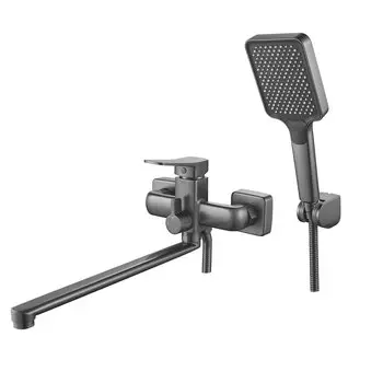 Смеситель для ванны c душем Shevanik S9922T оружейная сталь