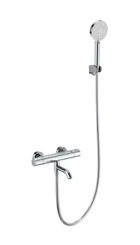 Смеситель для ванны c душем WONZON & WOGHAND WW-B3029-A1-CR с термостатом и изливом, хром