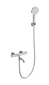 Смеситель для ванны c душем WONZON & WOGHAND INN WW-B2065-A1-CR с термостатом и изливом, хром