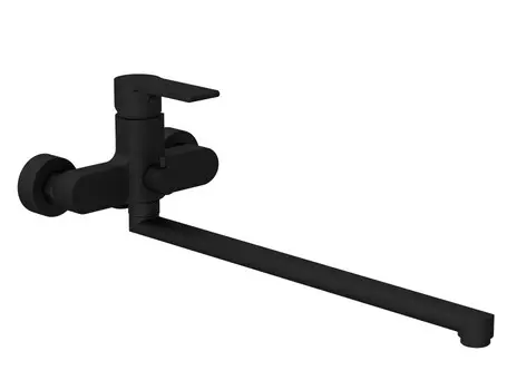 Смеситель для ванны Cersanit Brasko Black 64092 с длинным изливом, черный