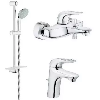 Смеситель для ванны Grohe Комплект 3в1 Eurostyle 124416