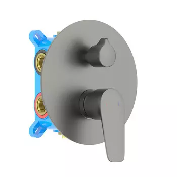 Смеситель для ванны и душа Aquatek Бетта AQ1147BGM 3 режима, оружейная сталь