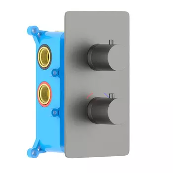 Смеситель для ванны и душа Aquatek Европа AQ1393BGM термостатический, 3 режима, оружейная