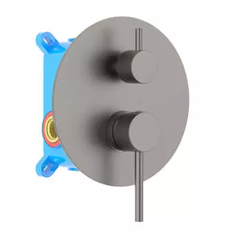 Смеситель для ванны и душа Aquatek Европа AQ1346BGM 2 режима, оружейная сталь