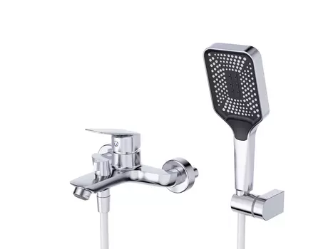 Смеситель для ванны и душа BelBagno Due DUE-VASM-CRM хром