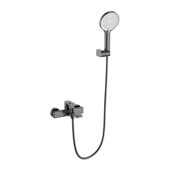 Смеситель для ванны и душа Black&White 9101GM оружейная сталь