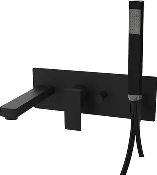 Смеситель для ванны и душа Paffoni Elle EL001NO со встраиваемой частью чёрный матовый