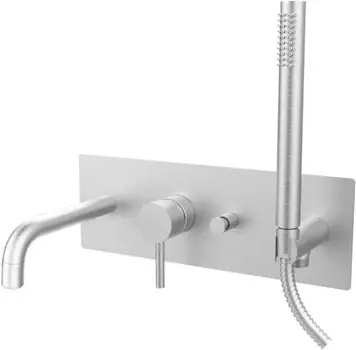 Смеситель для ванны и душа Paffoni Light LIG001ST сталь со встраиваемой частью