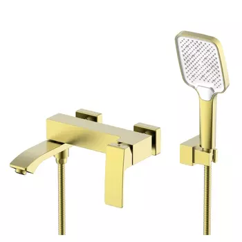 Смеситель для ванны и душа Raglo R01 R01.30.03 золотой сатин