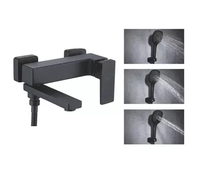 Смеситель для ванны и душа Rose R2802H черный