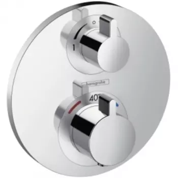 Смеситель для ванны или для душа Hansgrohe Ecostat S 15758000 хром термостат для душа (внешняя часть)