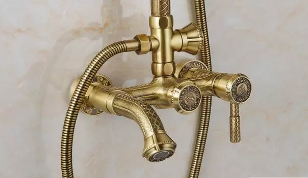 Смеситель для ванны или для душа ZorG Antic A 200W-BR бронза