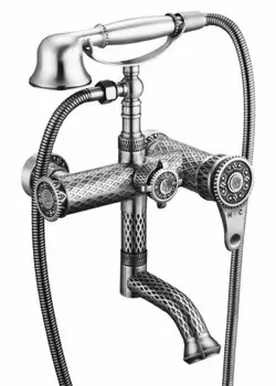 Смеситель для ванны ZorG Antic A 400W-SL матовый хром