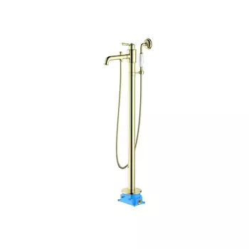 Смеситель для ванны напольный Aquatek Классик AQ1545PG золото