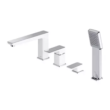 Смеситель для ванны Omnires Parma PM7432CRB хром, белый