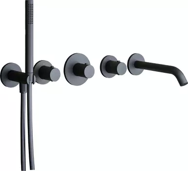 Смеситель для ванны Paffoni Modular box MDE001NO черный матовый