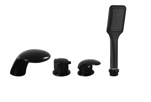 Смеситель для ванны Rav Slezak D471.5PCMAT каскадный, черный матовый