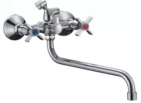 Смеситель для ванны РМС SL118-140 с душевой лейкой, хром