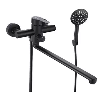 Смеситель для ванны РМС SUS124BL-006EP с душевой лейкой, черный