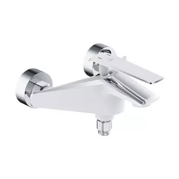 Смеситель для ванны Rose R1302F белый, хром