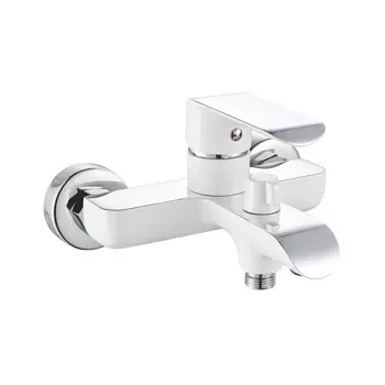 Смеситель для ванны Rose R2102F белый, хром