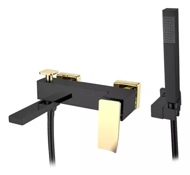 Смеситель для ванны с душем Boheme Q BlackGold 143-BG.2 черный, золото