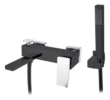 Смеситель для ванны с душем Boheme Q BlackChrome 143-BCR.2 черный, хром