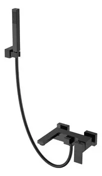 Смеситель для ванны с душем Boheme Qubic 473-B черный матовый