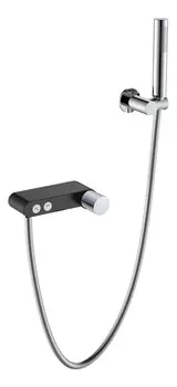 Смеситель для ванны с душем Boheme Stick 123-BCR.2 черный, ручка touch chrome