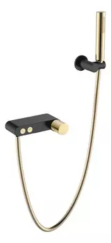 Смеситель для ванны с душем Boheme Stick 123-BG.2 черный, ручка touch gold