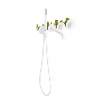 Смеситель для ванны с душем Timo Saona 2324/16YSM белый матовый