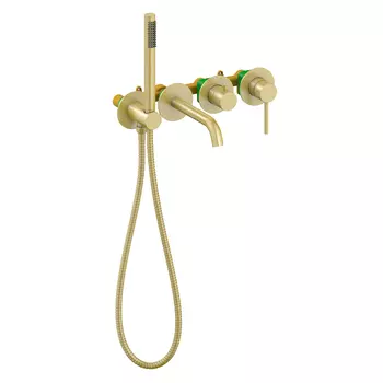 Смеситель для ванны с душем Timo Saona 2314/17YSM золото матовое