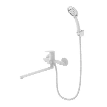 Смеситель для ванны с душевой лейкой Milardo Rora RORWT00M10 белый матовый