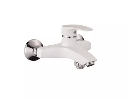 Смеситель для ванны Shevanik S5002F белый, хром