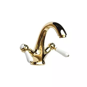 Смеситель для раковины Magliezza Bianco 50107-do золото