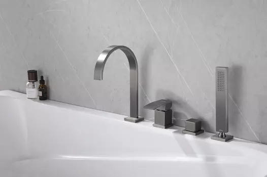 Смеситель на борт ванны Abber Wasserfall AF8613NG никель