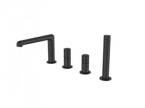 Смеситель для ванны BelBagno Uno UNO-BVD4-NERO черный