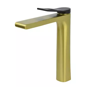 Смеситель на раковину Bronze de Luxe Element EL21GB высокий матовое золото черный