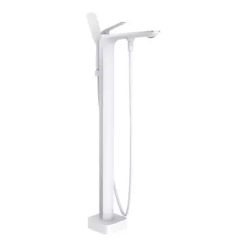 Смеситель напольный Rose R1322F белый, хром