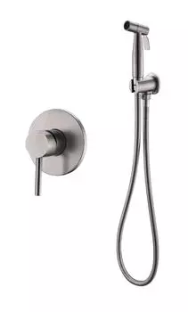 Смеситель с гигиеническим душем BelBagno Etna ETNA-SET-HGN-IN сатин