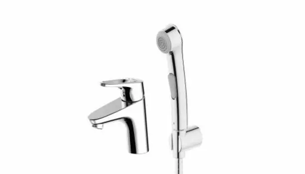 Смеситель с гигиеническим душем Bravat Drop-D F148162C-1